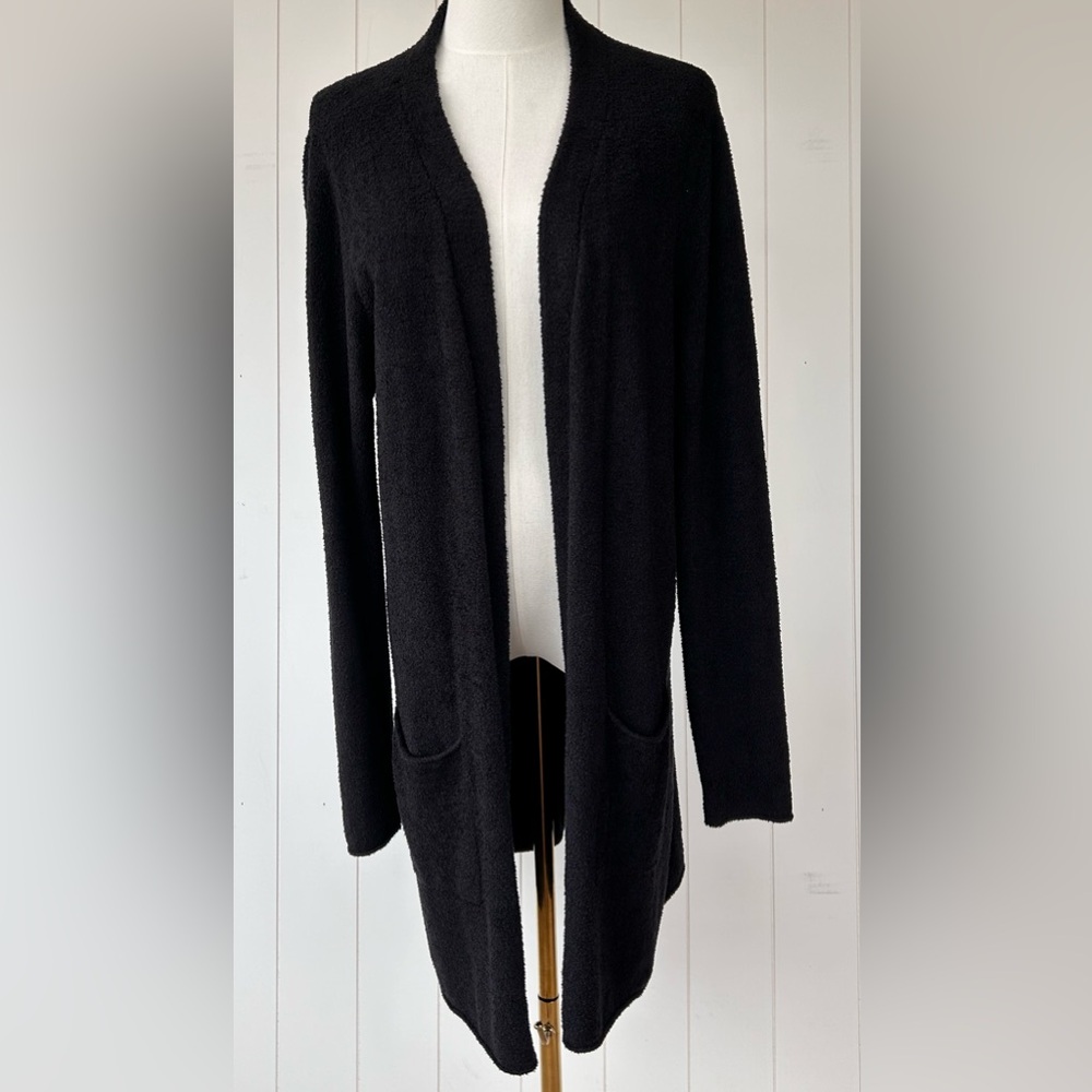 Barefoot Dreams Open Front Duster Sweater Black Size Large‎